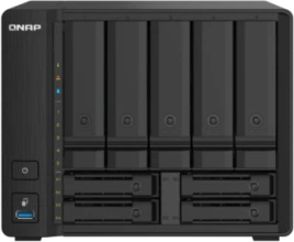 Сетевое хранилище без дисков/ SMB QNAP TS-932PX-4G 9-Bay NAS, 5 x 3.5" and 4 x 2.5" drive slots, Alpine AL324 ARM quad-core 1.7GHz, 4 GB DDR4 (1x 4 GB) up to 16 GB (1 x 16 GB), 2 x 10GbE  SFP+, 2 x 2.5 GbE LAN