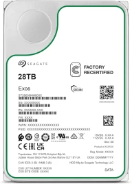 Жесткий диск/ HDD Seagate SATA 28Tb 7200 Exos 6Gb/s 512Mb OFFICIAL RECERTIFIED MTBF - 2.5M hrs 1 year warranty (replacement ST26000NM000C, ST28000NM003K)