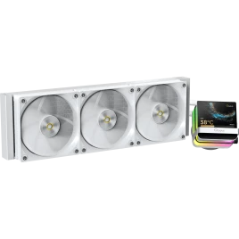 Система жидкостного охлаждения/ Water Cooling System Ocypus Sigma L36 PRO WH (310W, 360mm, LED, White, ARGB/ Fans: 3x120mm, 90CFM, 2400RPM/ Pump height 97mm, 30dBA, 3100RPM, Rad thickness 27mm/ S: 1851, 1700, 1200, 115X, AM5, AM4)