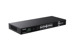 Коммутатор/ Tenda TEG1120P-16-150W Коммутатор неуправляемый PoE, 18 портов, 18x1 Гбит/с, PoE 16х30 Вт (до 150Вт),  SFP 2x1 Гбит/с, установка в стойку