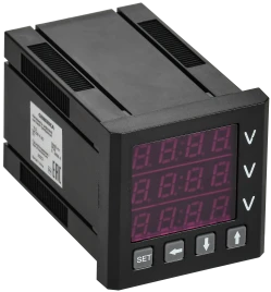 Вольтметр цифр. щит. 3-ф. 48х48 LED GENERICA