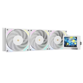 Водяное охлаждение для процессора/ Water Cooling System Thermalright Mjolnir Vision 360 (360mm, LED, White, ARGB/ Fans: 3x120mm, 69CFM, 27dBA, 2150RPM/ Pump height 65mm, Rad thickness 27mm/ S: 1700, 1200, 1851, 115X, 2011, 2066, AM5, AM4)