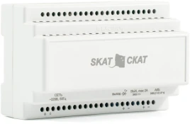585 SKAT-24-2,0 DIN источник питания 24В 2А пластиковый корпус под DIN рейку 35 мм