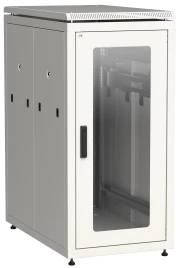 ITK Шкаф сетевой 19" LINEA N 24U 600х1000 мм стеклянная передняя дверь, задняя перфорированная серый