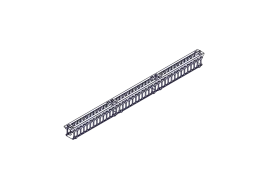 Systeme Electric vertical cable manager, Excelente series, plastic fingers, with cover, for 42U cabinets 750mm and 800mm wide