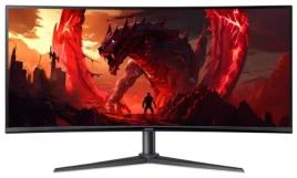 Монитор/ ACER XZ340CUHBIIPHX 34'', ZeroFrame Yes, Curved 1500R Black, 21:9, VA, 3440x1440, 1 / 5ms, 250cd, 100Hz, 2xHDMI(2.0) + 2xDP(1.4) + Audio outsync: FreeSync, hdr: HDR 10, hadj 100