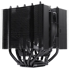 Кулер для процессора/ CPU Cooler Noctua NH-D12L chromax.black (148W, 4-pin PWM, 145mm, Al/Cu, 5x6mm, 1x120mm, 60.1CFM, 22.6dBA, 2000RPM, S: 1851/1700/1200/115X, AM5/AM4, Black)