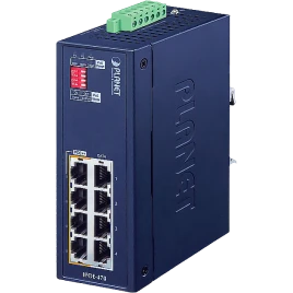 Инжектор/ PLANET IPOE-470 IP30 Industrial 4-port 10/100/1000T 95W 802.3bt PoE++ Injector Hub (240 Watts PoE budget, PoE Usage LED, BT&PoH/Force DIP switch, -40~75 degrees C, dual 48V~54V DC)