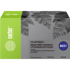 Картридж струйный/ Картридж струйный Cactus CS-EPT8651 T8651 черный (8000стр.) для Epson WF5190/5690