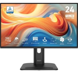 Монитор/ MSI PRO MP245PG E14 23.8'', 1920x1080, IPS, 178x178, 300nit, 144Hz, 4ms, VGA/HDMI/DP, noUSB-A, Audio in/out, 2x2W, LTSP, IntPWR, 100x100VESA, Black, 1y