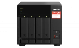 Сетевое хранилище без дисков/ SMB QNAP TS-473A-8G NAS, 4-tray w/o HDD, 2xM.2 SSD Slot. Quad-сore AMD Ryzen Embedded V1500B 2.2 GHz, 8GB DDR4 (1 x 8GB) up to 64GB (2 x 32GB), 2x 2.5 Gigabit LAN
