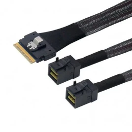 Кабель/ SAS SFF-8654 8i to 2xHDminiSAS SFF-8643 Cable,0.8m(SAS 4.0)
