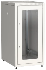 ITK LINEA E 18U 600х800мм стекл. пер. дв. задн. метал. сер.