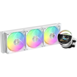 Система жидкостного охлаждения/ Water Cooling System Ocypus Sigma L36 WH ARGB (300W, 360mm, LED, White, ARGB/ Fans: 3x120mm, 73CFM, 2000RPM/ Pump height 99mm, 27dBA, 3100RPM, Rad thickness 27mm/ S: 1851, 1700, 1200, 115X, AM5, AM4)