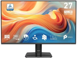 Монитор/ MSI PRO MP271 E14A 27'', 1920x1080, IPS, 178x178, 300nit, 144Hz, 4ms, VGA/HDMI/DP, noUSB-A, Audio in/out, T, IntPWR, 100x100VESA, Black, 1y