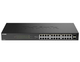 Коммутатор/ Конфигурируемый PoE-коммутатор, 24x1000Base-T PoE, 2x1000Base-X SFP, PoE-бюджет 240 Вт, дальность PoE до 250 м, DIP-переключатель, корпус металл