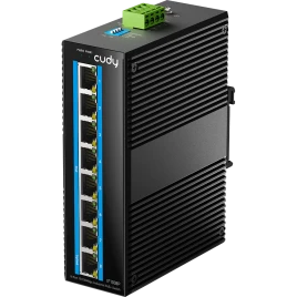 Промышленный коммутатор/ 8-Port 10/100M Aluminum Industrial PoE+ Switch, 8 10/100M Ports, 802.3at/af, Din-rail design, Power supply: DC 9.6~57V work temperature:-40°C-75°C, Power Adapter Not Included