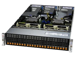 Серверная платформа/ Server AS-2125HS-TNR (bundle3): 2U / 2x AMD EPYC 9004/9005* / 24x DDR5 RDIMM / 24x Hs 2.5" NVMe*/SATA/SAS*/ 1x  480Gb NVMe M.2 / 1x dual-port 1GbE RJ45 / 2x 1600W Power (20 NVME config)