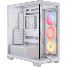 Корпус без блока питания/ Case Corsair 3500X LX-R RGB iCUE LINK, Midi-Tower, TG, 3x120mm ARGB, 2xUSB-A 3.2, 1xUSB 3.2 Type-C, E-ATX, ATX, mATX, mITX White