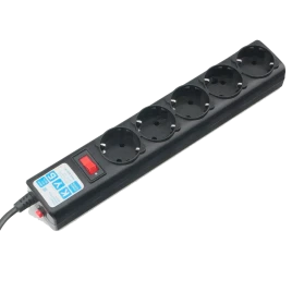 Фильтр-удлинитель Power Cube 5,0 м 5 розеток (черный графит) 10А/2,2кВт/ Surge protector Power Cube 5.0 m 5 outlets (Black graffite) 10A / 2.2kW