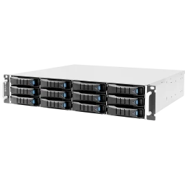 Дисковая полка AIC XJ1-20124-04/ 2U 12x 3.5" hot-swap bays, hot-swap JBOD with dual SAS 24G expander controller, dual BMC, tool-less HDD tray,800W 1+1 hot-swap redundant 80+ Titanium, tool-less rail kit (4X series)
