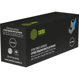 -/ Картридж лазерный Cactus CSP-W1106-MPSXL W1106A черный (10000стр.) для HP Laser 107a/107r/107w/135a MFP/135r MFP/135w MFP/137fnw MFP/137fwg MFP/MFP 135ag/135wg