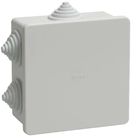 Коробка КМ41235 распаячная для о/п 85х85х45 мм IP44 (RAL7035, 6 гермов