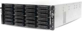 Серверная платформа/ HA401-VG, 4U, 2x2LGA-3647, 24-bay storage server, 24x SATA/SAS hot-swap 3.5"/2.5" universal bay, 2x canister, 4x 9mm 2.5" internal bay, 12G expander board with 2x SFF-8643, 2x SFF-8644, 1300W 1+1 redundant power supply,