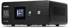 ИБП SVEN RT-500, линейно-интерактивный непрерывного действия с длительным временем резервирования, автоматический стабилизатор напряжения, 300Вт, 500Ва, 1 евророзетка, аккумуляторные батареи в комплект не входят, 300мм?270мм?140мм, 5.66 кг/ UPS SVEN RT-50