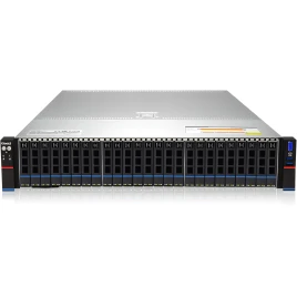 Серверная платформа/ Gooxi SR201-D25RE 2U 25 bay server with expander bp,based on AMD 7003 2 riser cards of PCIe4.0(X32 to x16x8) 2x rear SAS/SATA 2x rear NVME 1300W 1+1 PSU EU power cables rail kit