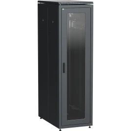 Шкаф сетевой 19" LINEA N 47U 600х1000 мм стеклянная передняя дверь черный