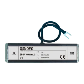 Грозозащита IP-сетей/ SP-IP/1000(ver.2) Устройство грозозащиты для локальной вычислительной сети (скорость до 1000 Мб/с), 1 вход (RJ45-мама), 1 выход (RJ45-мама).