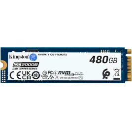 Твердотельный накопитель/ Kingston SSD DC2000B 480GB, M.2 22x80mm, NVMe, PCIe Gen 4x4, 3D TLC, R/W 7000/800MB/s, IOPs 530 000/32 000, TBW 350, DWPD 0.4 (12 мес)