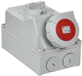 Розетка с мех. блок. ССИ-835 63А-6ч 380В 3P+PE+N IP67 IEK