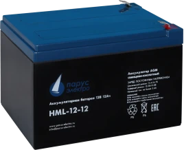 Battery Parus Electro, HML-12-12, 12V, 12Ah