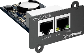 SNMP-карта CyberPower RMCARD205 — удалённое управление ИБП серий OL, OLS, PR, OR, совместимость с ENVIROSENSOR