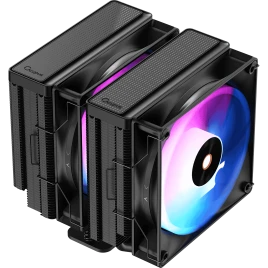 Кулер для процессора/ CPU Cooler Ocypus Delta A62 BK ARGB (260W, 4-pin PWM, 156mm, Al/Cu, 6x6mm, ARGB, 2x120mm, 73CFM, 29dBA, 2000RPM, S: 1851/1700/1200/115X, AM5/AM4, black)