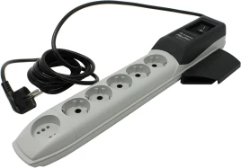 Сетевой фильтр Pilot Pro GP 6 розеток (5 евро + 1Gadget Parking) 1.8 м, автомат защиты/ Surge protector Pilot PRO GP 6 outlets (5 euro + 1 without ground) 10A / 2.2kVt, 1.8m, automatic circuit-breaker