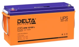 Батарея DELTA серия DTM L, DTM 12150 L, напряжение 12В, емкость 150Ач (разряд 10 часов),  макс. ток разряда (5 сек.) 970А, макс. ток заряда 45А, свинцово-кислотная типа AGM, клеммы под болт М8, ДxШxВ 482х170х240мм., вес 45кг., срок службы 10-12 лет./ Batt
