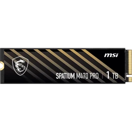 MSI SSD SPATIUM M470 Pro, 1000GB, M.2(22x80mm), NVMe, PCIe 4.0 x4, 3D TLC, R/W 6000/4500, IOPs 950 000/950 000, TBW 320, DWPD 0.2 (5 лет)