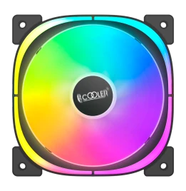 Кулер для корпуса/ Case Cooler PCCooler EF120 ARGB BK (120x120x25mm, 4-pin PWM, ARGB, 37.98CFM, 25.7dBA, 1500RPM, Black)