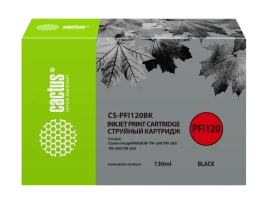 -/ Картридж струйный Cactus CS-PFI120BK черный (130мл) для Canon imagePROGRAF TM-200/TM-205/TM-300/TM-3