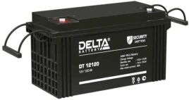 Батарея DELTA серия DT, DT 12120, напряжение 12В, емкость 120Ач (разряд 20 часов),  макс. ток разряда (5 сек.) 1000А, макс. ток заряда 36А, свинцово-кислотная типа AGM, клеммы под болт М8, ДxШxВ 410х176х224мм., вес 32кг., срок службы 7-10 лет./ Battery DE