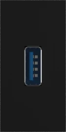 Donel Розетка информационная USB для передачи данных, 1мод., черн. (22.5х45мм), USB3.0, серия (тип) DEC