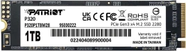 Твердотельный накопитель Patriot PCIe 3.0 x4 1TB P320P1TBM28 P320 M.2 2280 [P320P1TBM28]