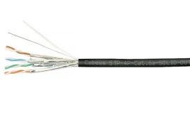 Кабель информационный Cabeus STP-4P-Cat.6a-SOLID-OUT-LSZH-UV экранированный STP (U/FTP) категория 6a (10GBE) 4 пары (23 AWG) одножильный