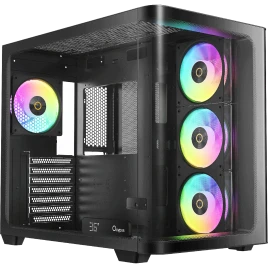 Корпус ПК без блока питания/ Case Ocypus Iota C70 Curve BK ARGB, Midi-Tower, TG, 4x120mm ARGB, 2xUSB-A 3.0 + 1xUSB-C 3.1, ATX, mATX, mITX Black