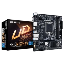Материнская плата/ MB GIGABYTE INTEL H610 s1700, 2xDDR5(64GB), D-SUB/HDMI 2.1/2xDP, 1xPCIe 4.0x16, 1xPCIe 3.0, 1xLAN, 4xSATA 6Gb/s, 1xM.2, 2xUSB 3.2, 4xUSB 2.0, 1xPS/2, mATX