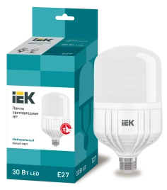 Лампа LED HP 30Вт 230В 4000К E27 IEK
