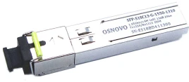 Трансивер/ OSNOVO Оптический SFP Модуль GE, одно волокно SM, до 1,25 Гбит/c, SC, до 20км, Tx:1550/Rx:1310, DDM